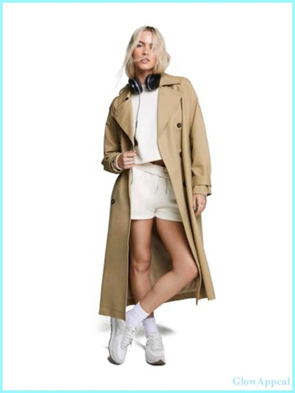 Classic Double-Breasted Trench Coat Cotton